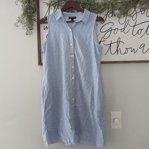 Prelude Pinstripe Button up Dress large